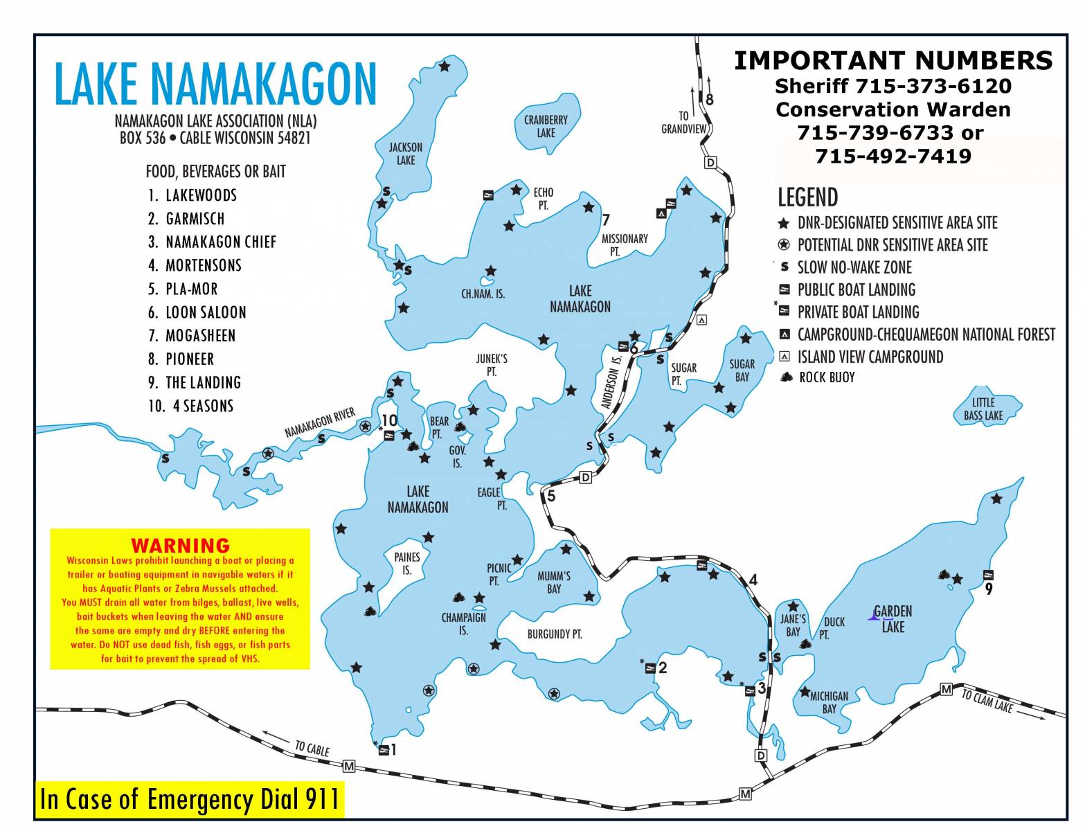Namakagon Lake Enhanced Wall Map - vrogue.co